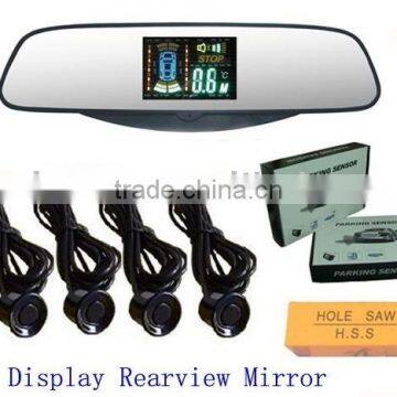 car safety, car rear view system parking sensors with mirror.