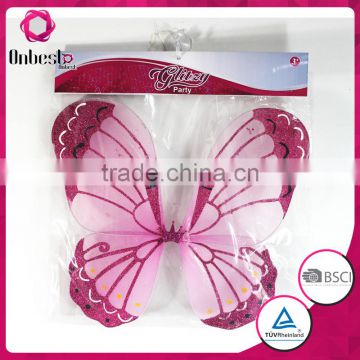 Factory price hot pink fairy wing for kids cheap wing costume Girls