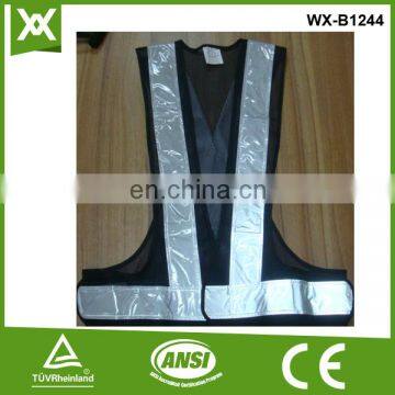 factory polyester fabric mesh /solid knit tape reflective warning vis safety vest