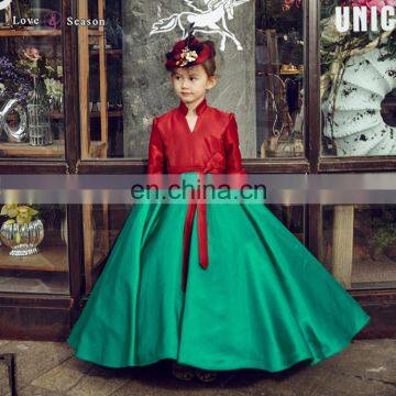 XXLF118 long sleeve western style girl dresses 4 years kerala flower girl dresses for wedding