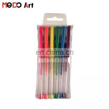 Fineliner Wholesale Custom Gel Pen Set 6 with PVC Bag Package