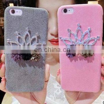 New Arrival Bling DIY Queen's Crown Cover Case Luxury Crystal Dimond Phone Case For Apple Iphone 6 6 plus 7 7plus