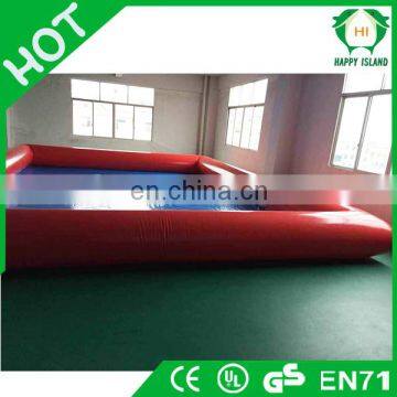 Custom Cubic Red Colored Outdoor Pool Inflatable Giant Commercial