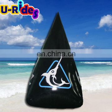 Black Triangle inflatable buoy with logo