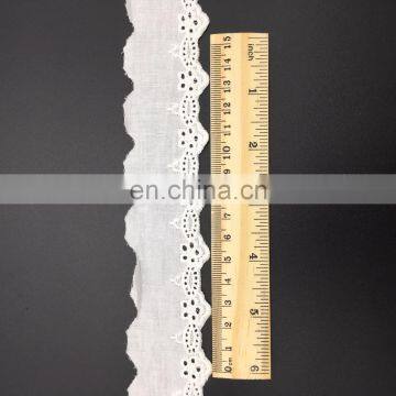 3cm OLT0103 Freshness african lace styles white cotton crochet lace trim for dress