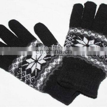 Fashion gloves men stylish winter gloves wholesale jacquard wool gloves JDG-017