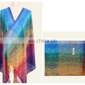 2017 Custom Design Newest Paisley Weave Jacquard Scarf photo-5