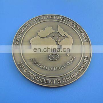 Australia Drill Team Antique Gold Coin With Custom Logo Design