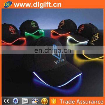 fluorochromatic baseball cap with Led lights and USB charge