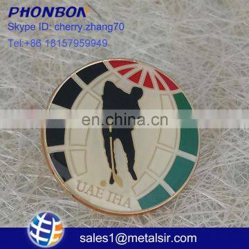 Manufactory Custom Metal Enamel Pin Badge Military Shield Pin Badge Football Club Sports Lapel Pins Badges