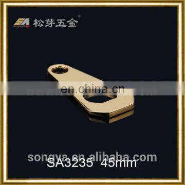 Zinc Alloy Garment Metal Zipper Puller, Gold Plated Garment Fitting Hardware photo-3