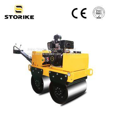 500Kg Pedestrian?Two?Drums?Vibrating?Asphalt??Compactor?Road?Roller Jining Factory Price