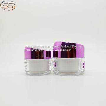 30g 50g Luxury Plastic PET Double Wall Cream Jar for Hand and Facial Cream Packaging