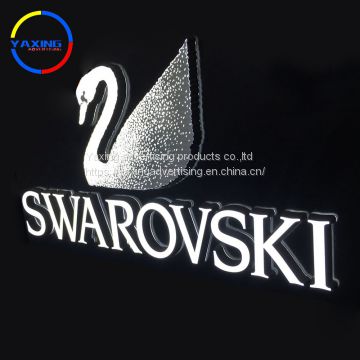 Indoor outdoor oval LED message crystal arcylic led letter sign  light box sign for advertising