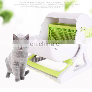 Waterproof Eco-friendly Semi-automatic Pet Cat Litter Box Cat Toilet photo-2