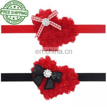 2019 Fashion Children Headwear Kids Hair Bow Heart Pattern Headband Gift Kids Hair Band FREE SHIPPING Valentine's Day photo-2