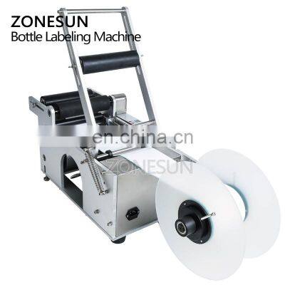 ZONESUN TB-50 Electric Sticker Glass Ampoule Vial Plastic Round Bottle Labeling Machine photo-5