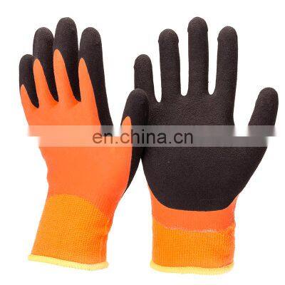 Work Winter Gloves Safety Work Winter Gloves Warm Sports Rubber Coated Latex Construction