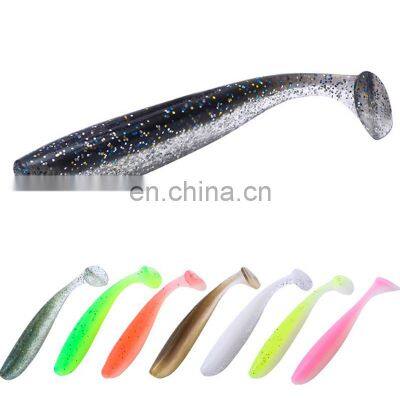 20pcs/bag Pesca 60mm 1.5g Soft Fishing Lure Double Color Tiddler Baits LuresSaltwater Paddle Tail Soft Lure