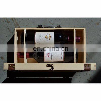 2 Wine Bottle Travel Storage Box Carrying Display Case photo-4