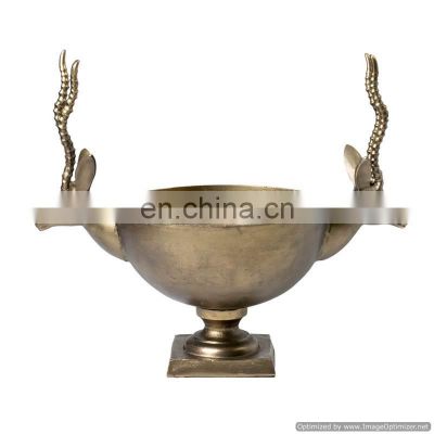 brass antique aluminium metal reindeer ice bucket