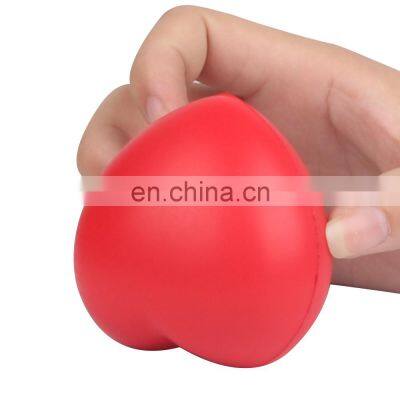 Hot selling PU foam tomato shape custom logo stress reliever stress heart