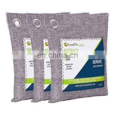 500g Natural Custom Logo Air Purifier Odor Eliminator Bamboo Charcoal Bags photo-3