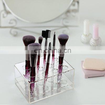 Clear Acrylic Makeup Brush Holder Acrylic Makeup Brush Organizer With 14 Slots photo-4