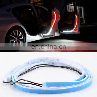 Car Door Decoration Welcome Light Strips Strobe Flashing Lights Safety 12V 120cm Opening Warning LED Ambient Lamp Strip
