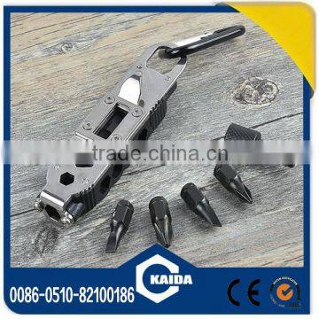 Mini pocket stainless steel outdoor tool multifunction slot and phillips screw driver