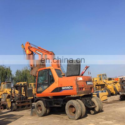 Excellent condition doosan dh140 wheel digger , Second hand dh140w-7 , Doosan dh120 dh130 dh140 dh150 dh180