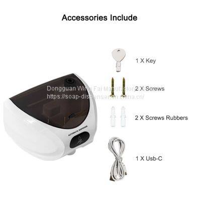 Commercial Wall Mounted 430ml Automatic Hand Sanitizer Alcohol Liquid Foam Spray Soap Dispenser photo-3