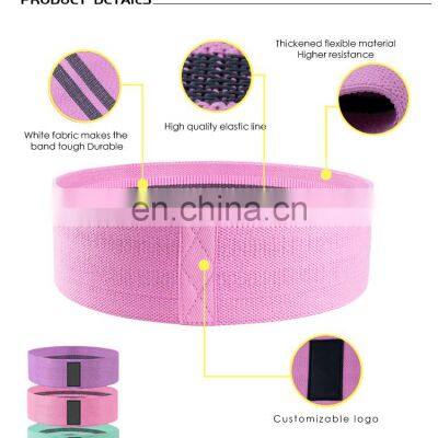 Wholesale Fitness Yoga Custom Logo Exercise Hip Circle Non Slip Fabric Resistance Band photo-3