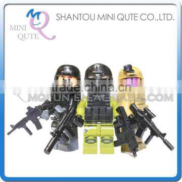 Mini Qute DECOOL 3pcs/set Military army Special Forces Swat building block action figure educational toy NO.301-303