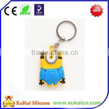 3D Custom soft silicone keychain in factory price