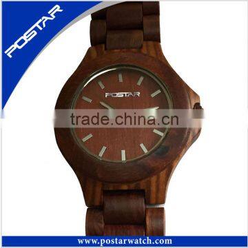 Tense Wood Watch Round Sandalwood Watch