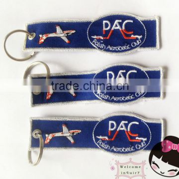 Custom fabrics badge embroidery patch souvenir key ring