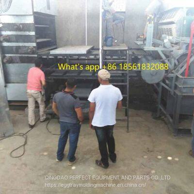PLC Control Dual Paper Pulp Molding Stations Industrial Paper Pulp Container Trays Egg Tray Making Machine photo-5