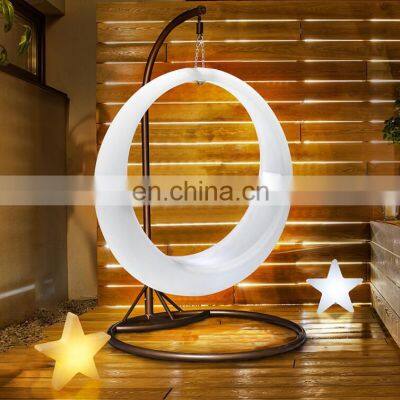 Patio Garden Entertainment Illuminated Led furniture Lighting Hanging Swing seasaw chair LED illuminated Patio Swing Set Chair