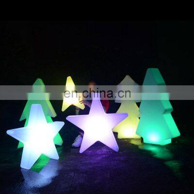 led Christmas tree outdoor /event wedding outdoor portable Christmas holiday decoration PE plastic led tree star snow light