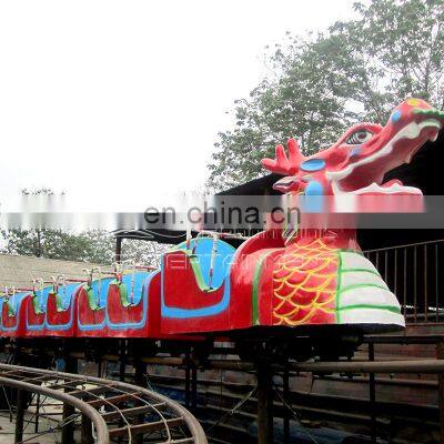 Attraction family amusement rides electric train slide dragon cheap roller coaster for sale