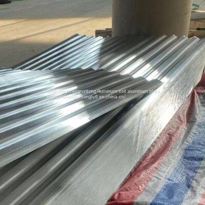 Chengruntong Aluminum 850 Color Coated Aluminum Tile 750 Alloy Aluminum Corrugated Plate 900 Corrugated Plate Fire Resistant Roof With Processing Custom Thickness Models Complete photo-2