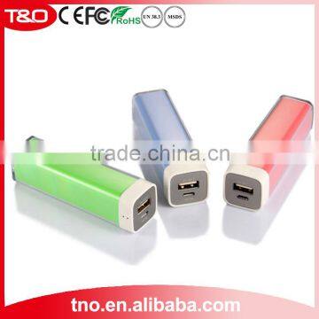 Portable lipstick power bank 2600mah promotion gift phone charger