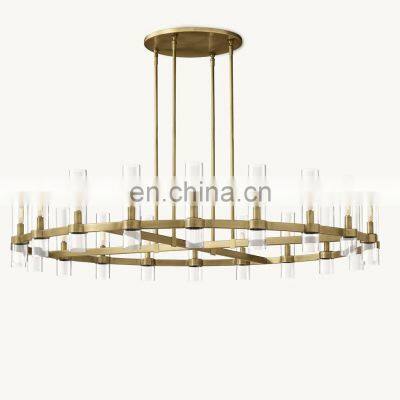 Custom Lamps Decorative Chandeliers Gold Glass Light Pendant RAVELLE 48