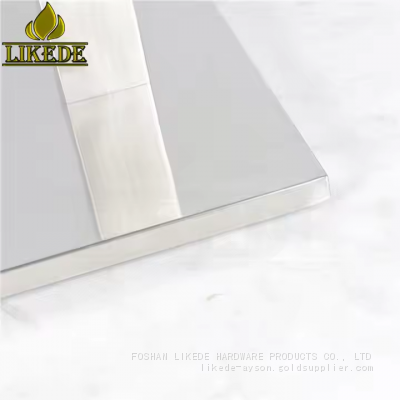 Modern Design Heavy-Duty Metal Table Base Low-Priced 2-Column Stainless Steel Pillar Plastic Bottom Chair Dining Kitchen Use photo-4