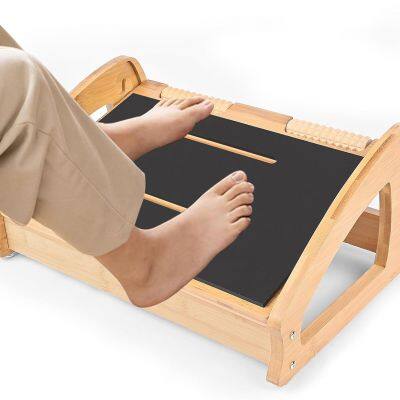 Wood Folding Foot Rest Footstool Bamboo Stool Adjustable Footrest Wooden Footstool