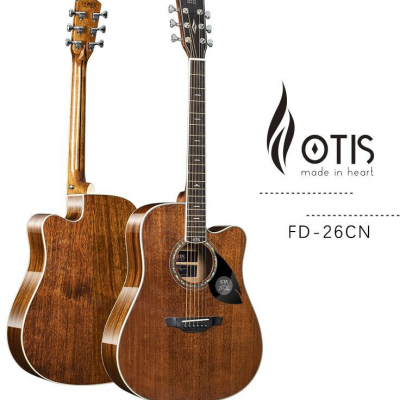 Hot Selling OTIS FD-26CN 41Inch Acoustic Guitar (African Mahogany Solid Top, 3-piece Mahogany Neck, 100% Glossy)