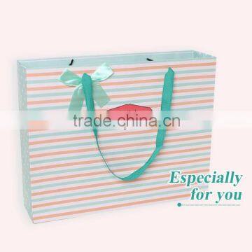 Colorful Stripe Big Paper Carrier Bag