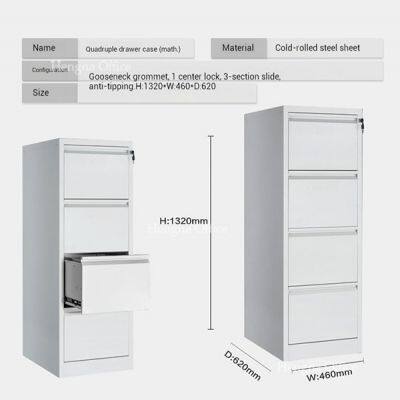Secure Card File Drawers Cabinet with Interlocking Mechanism - Prevents Tipping, Ensures Data Safety for Professional Office