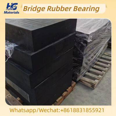 Natural Rubber/Neoprene Rubber Bridge Elastomeric Bearing Plate Seismic Isolation Bearing Pad Cutting Service Customizable Size